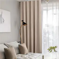 GENERICO - PACK DE 2 PAÑO DE CORTINAS BLACKOUT ENGOMADAS