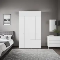 TUHOME - COMBO CLOSET 7 PUERTAS + MÓDULO SUPERIOR DREAMS BLANCO 200,0X120,0X40,2 CM