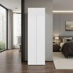 TUHOME - COMBO CLOSET 3 PUERTAS + MÓDULO SUPERIOR DREAMS BLANCO 200,0X60,0X40,2 CM