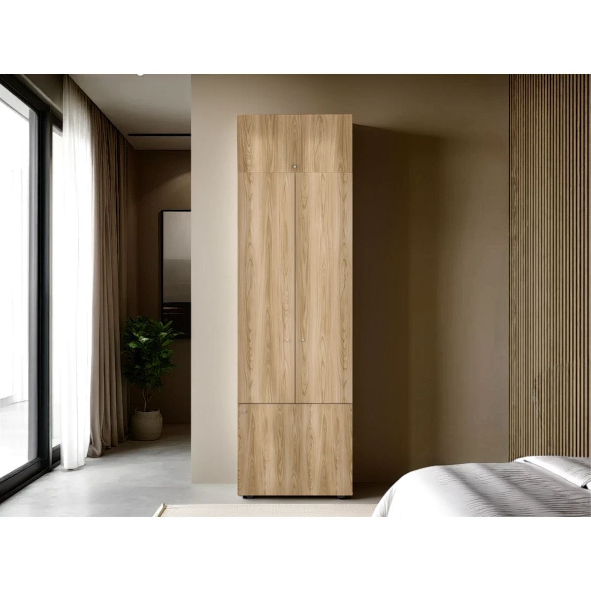 TUHOME - COMBO CLOSET 4 PUERTAS + MÓDULO SUPERIOR DREAMS FRESNO 200,0X60,0X40,2 CM