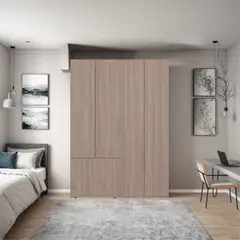 TUHOME - COMBO CLOSET 5 PUERTAS CON COLGADOR DREAMS BARDOLINO 170,0X120,0X40,2 CM
