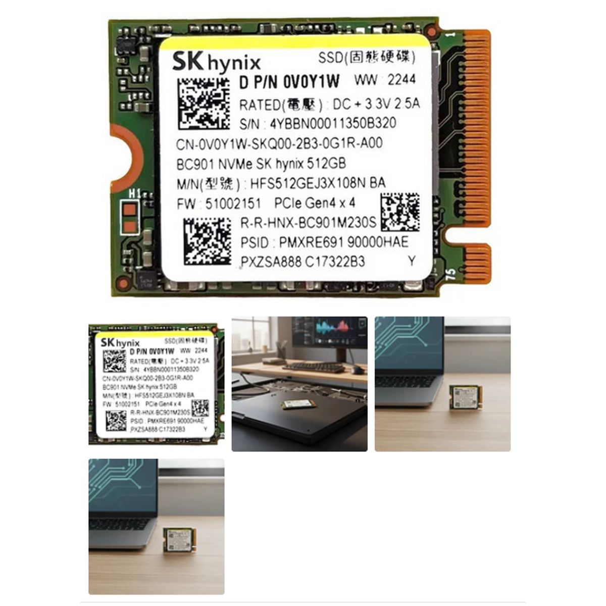 GENERICO - Ssd Nvme 512gb M.2 2230 Pcie Gen4 X4 Oem Granel