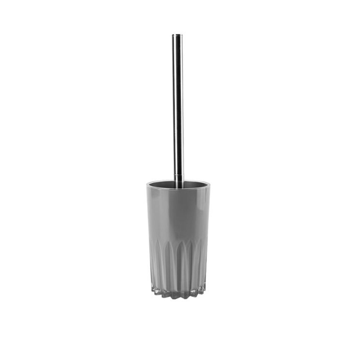 GENERICO - Escobillero de Baño Ergonómico - 47.5 cm - Color Gris Urbano - 1 Unidad - Plástico Reforzado