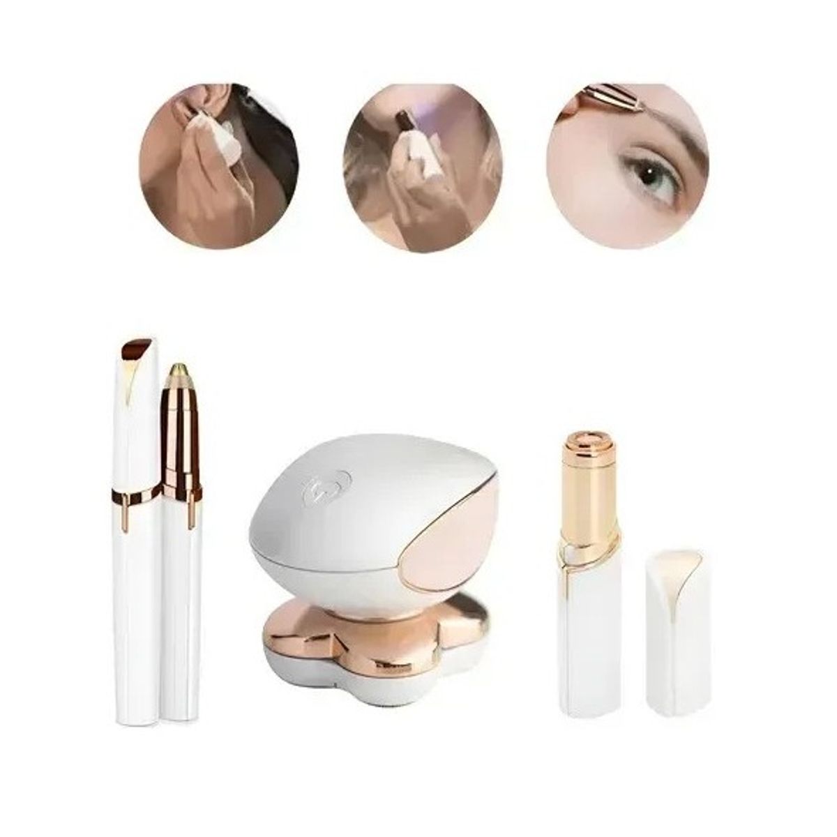 GENERICO - Pack Depiladora Cejas + Facial +cuerpo Portátil Recargable