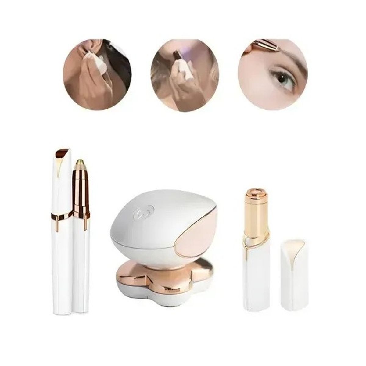 GENERICO - Pack Depiladora Cejas + Facial +cuerpo Portátil Recargable