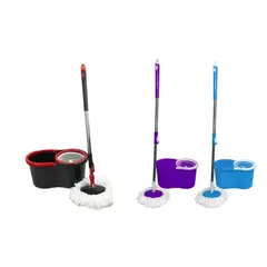 GENERICO - Set De Limpieza - Balde Con Sistema De Escurrido y Mopa - 45x25x21.5cm -1 Unidad - Colores Surtidos