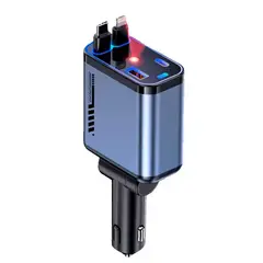 GENERICO - Cargador Auto Usb De 2 Cables Escalable Y Carga Rápida