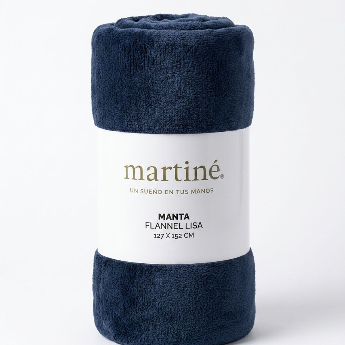 GENERICO - Manta Polar Frazada Flannel Azul Martiné 127x152cm 1 Plaza