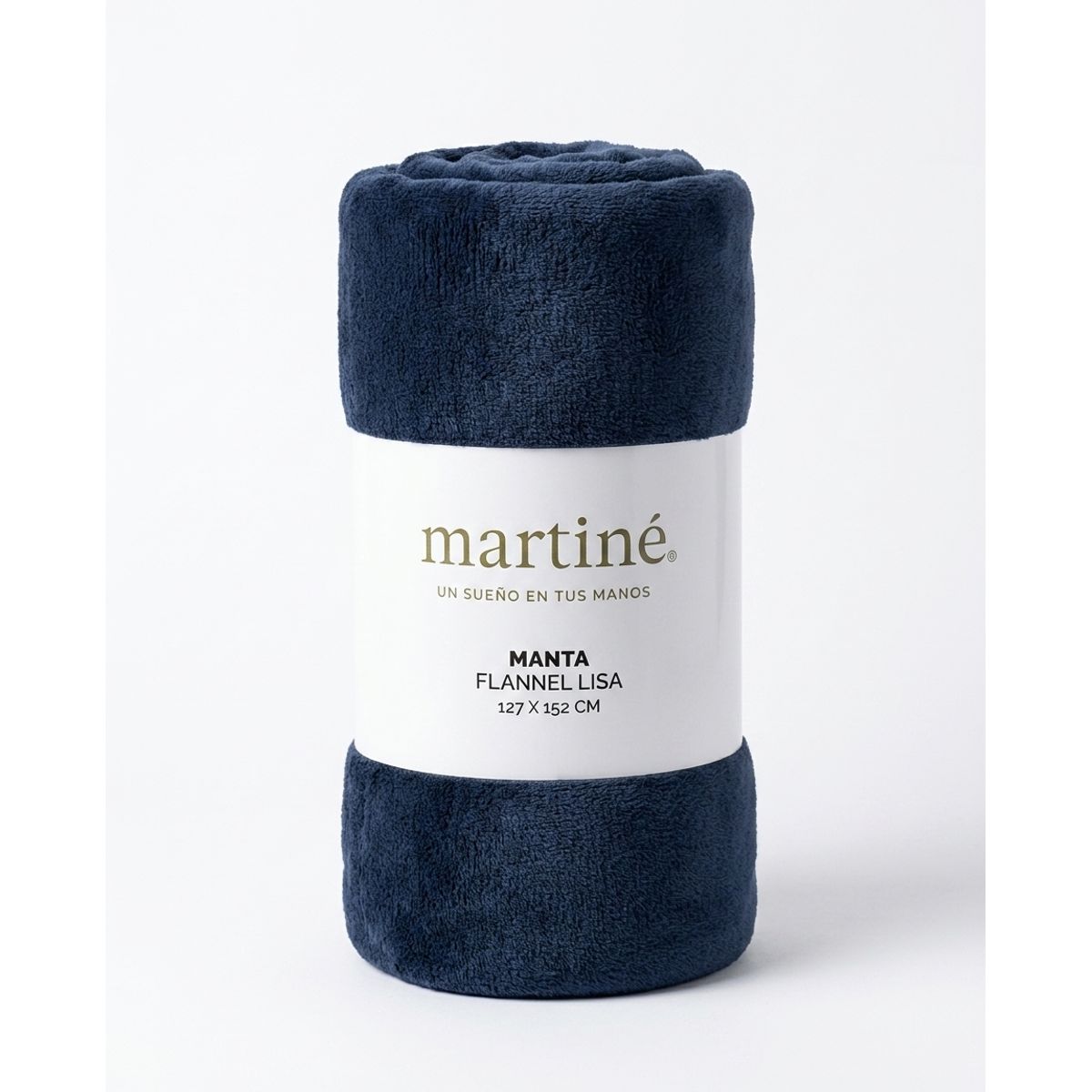 GENERICO - Manta Polar Frazada Flannel Azul Martiné 127x152cm 1 Plaza