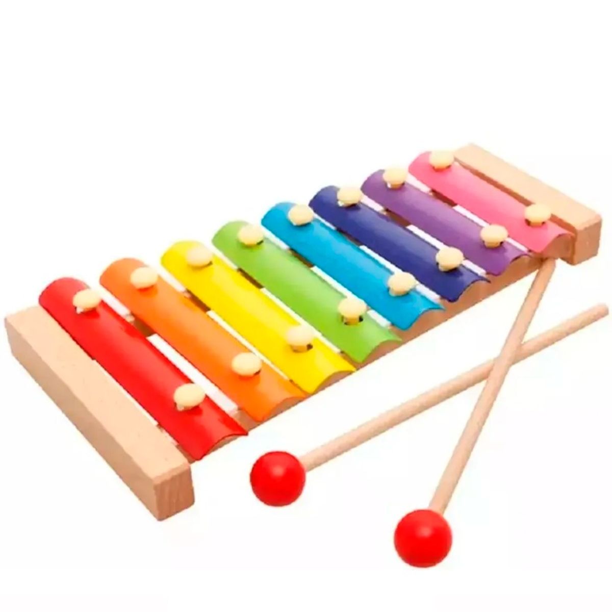 GENERICO - Xilófono Musical Infantil De Madera 8 Notas Coloridas