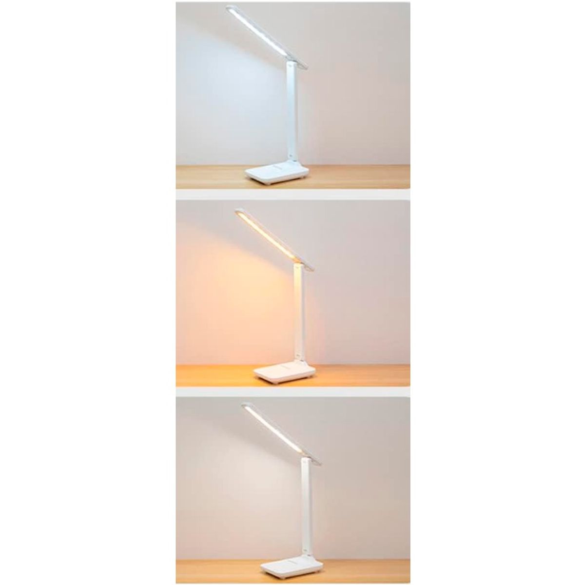 GENERICO - Lámpara Led De Escritorio Plegable Táctil Regulable 3 Tonos De Luz