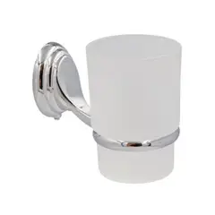 TAUMM - Porta Vaso Linea Colomba Para Baño Con Vaso Vidrio