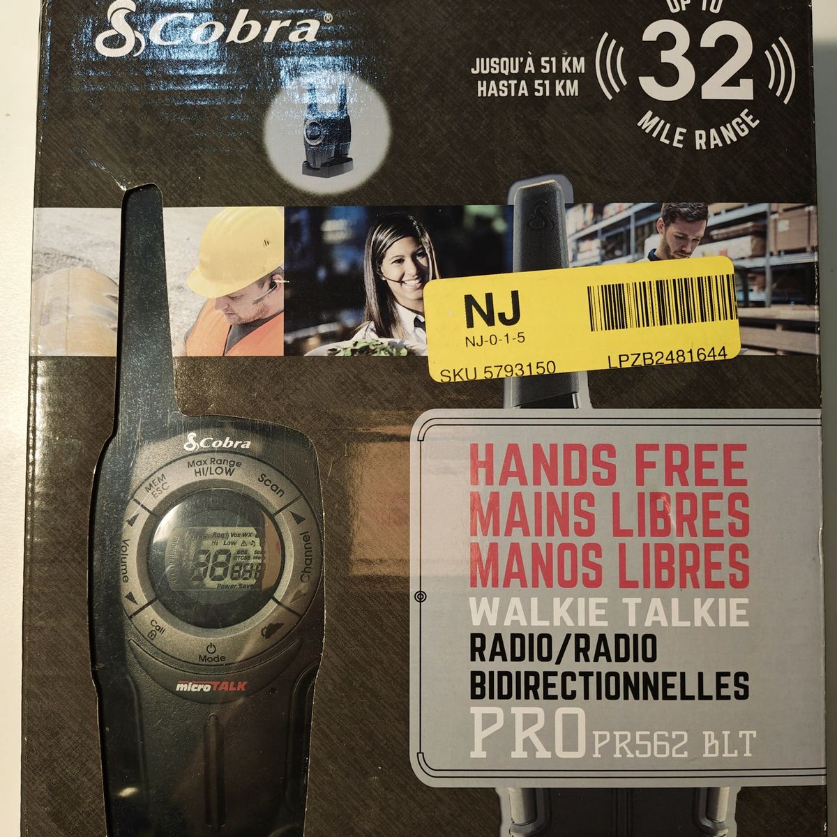 COBRA - Set walkie talkie Recargables Cobra con bluetooth Caja Abierta