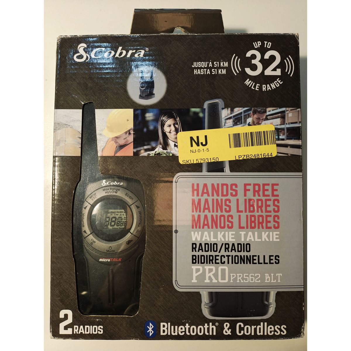 COBRA - Set walkie talkie Recargables Cobra con bluetooth Caja Abierta