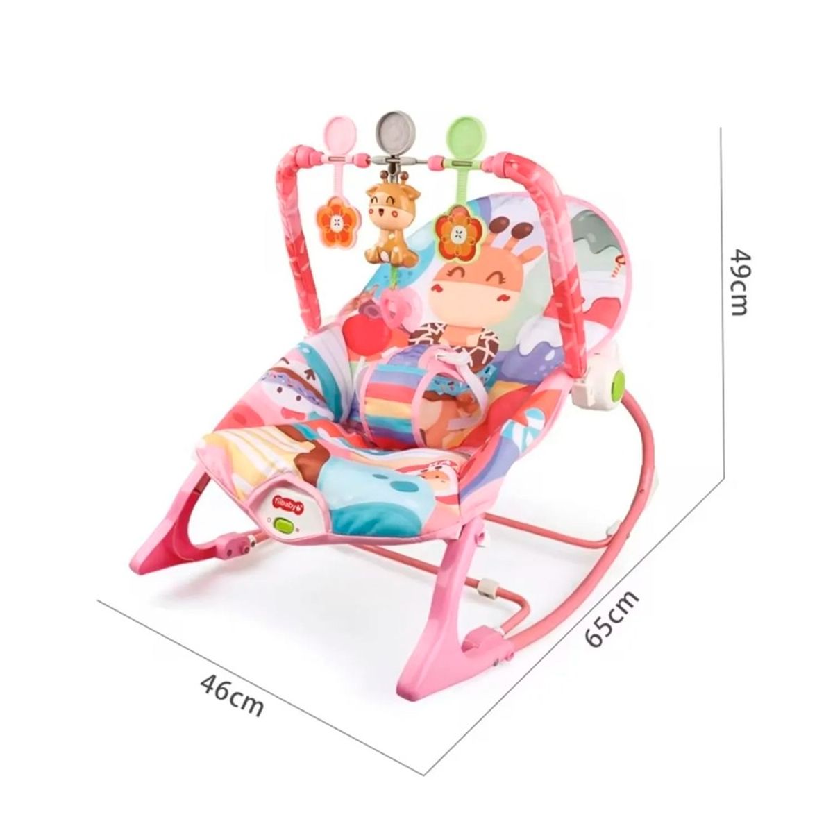 GENERICO - Silla Mecedora Vibradora Para Bebés Rosado