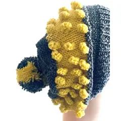 AMG ACCESORIOS - GORRO DE LANA TEJIDO A MANO DISEÑO EXCLUSIVO