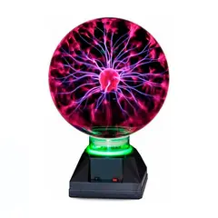 GENERICO - Bola Lampara De Plasma Eléctrica Plasma Light Negro Transparente