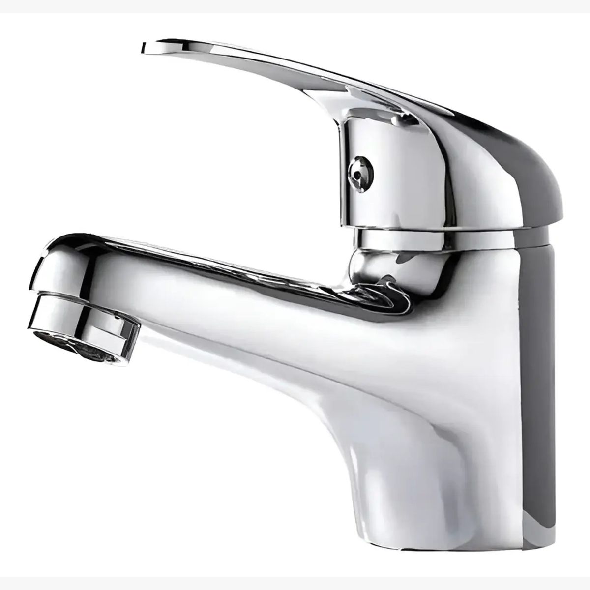 GENERICO - Llave Monomando Lavamanos Cromado + Flexibles 2RL Brillante Modelo Acero Inoxidable