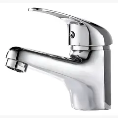 GENERICO - Llave Monomando Lavamanos Cromado + Flexibles 2RL Brillante Modelo Acero Inoxidable