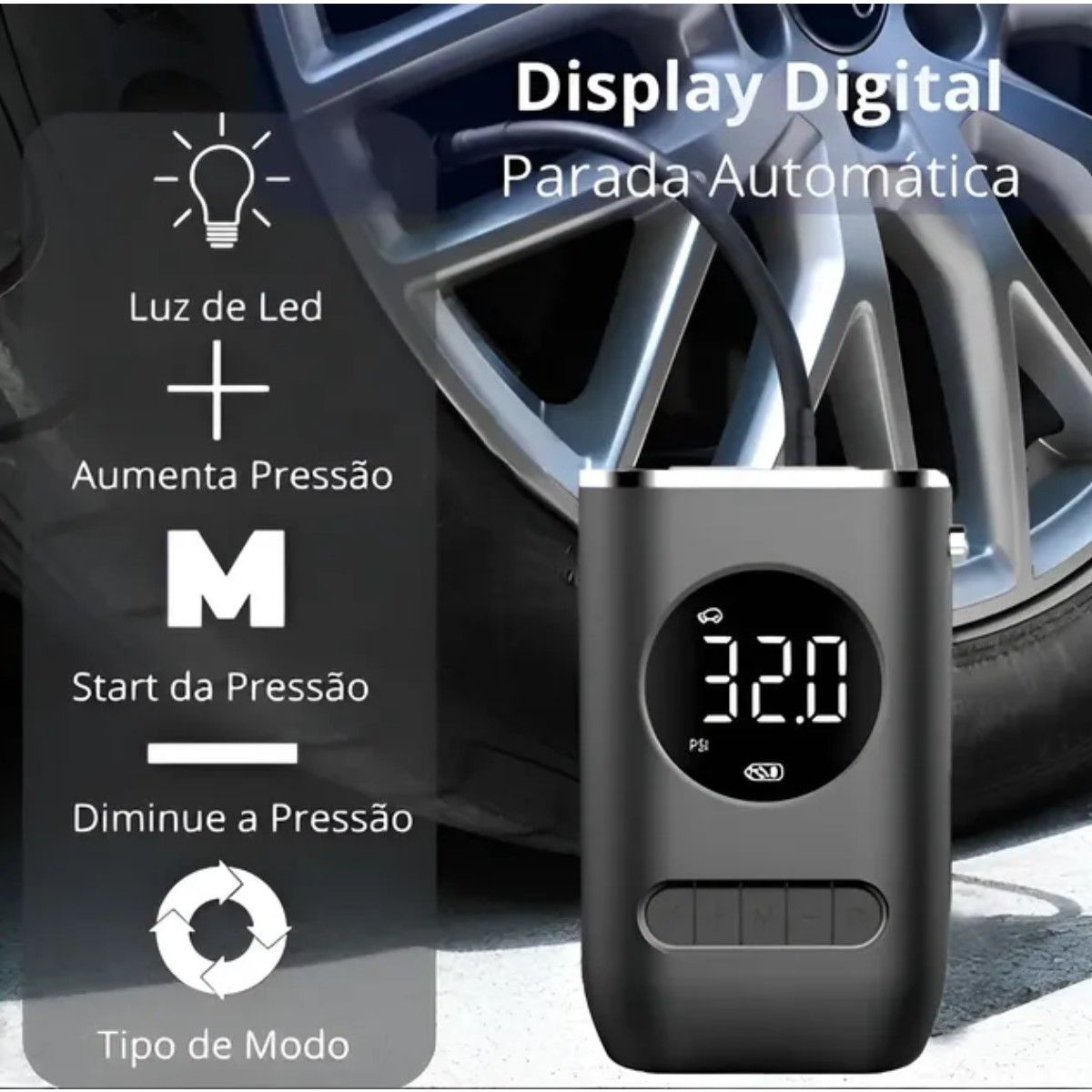 GENERICO - Compresor de aire mini eléctrico portátil Genérica Portable Rechargeable 0mL 0.163hp BELUG