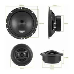 GENERICO - Set De Medios 6.5 Pulgada Bocinas Componente Para Auto/carro BELUG