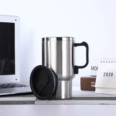 IRM - Vaso Termico Auto 480ml Electrico 12v Acero Tazon Mug Cafe Bebida Caliente Pro FIGOIMPORT
