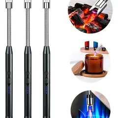 IRM - Encendedor Electrico X3 Usb Recargable Cocina Negro Flexible Contra Viento Calidad Pro FIGOIMPORT