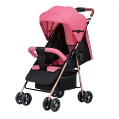 GENERICO - Cochecito de Bebé Plegable Rosa