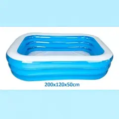 GENERICO - Piscina Inflable Rectangular Verano Familiar 200x120x50cm