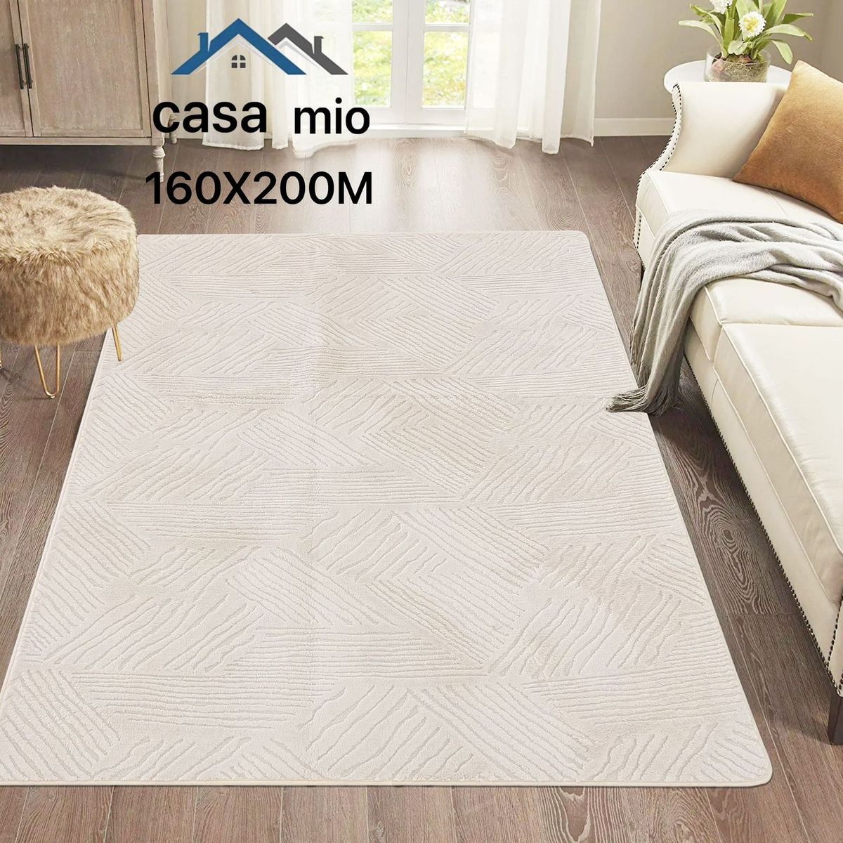 GENERICO - Alfombra de Área Antideslizante Casa Mio160x200 cm