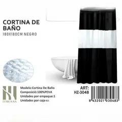GENERICO - Cortina de Baño Impermeable 180x180Cm