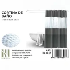 GENERICO - Cortina de Baño Impermeable 180x180Cm