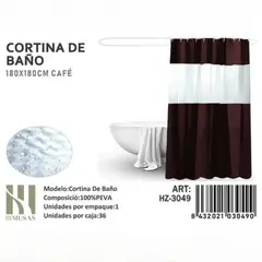 GENERICO - Cortina de Baño Impermeable 180x180Cm