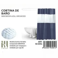 GENERICO - Cortina de Baño Impermeable 180x180Cm