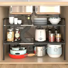 GENERICO - Mueble Organizador Estante Cocina Baño Ajustable