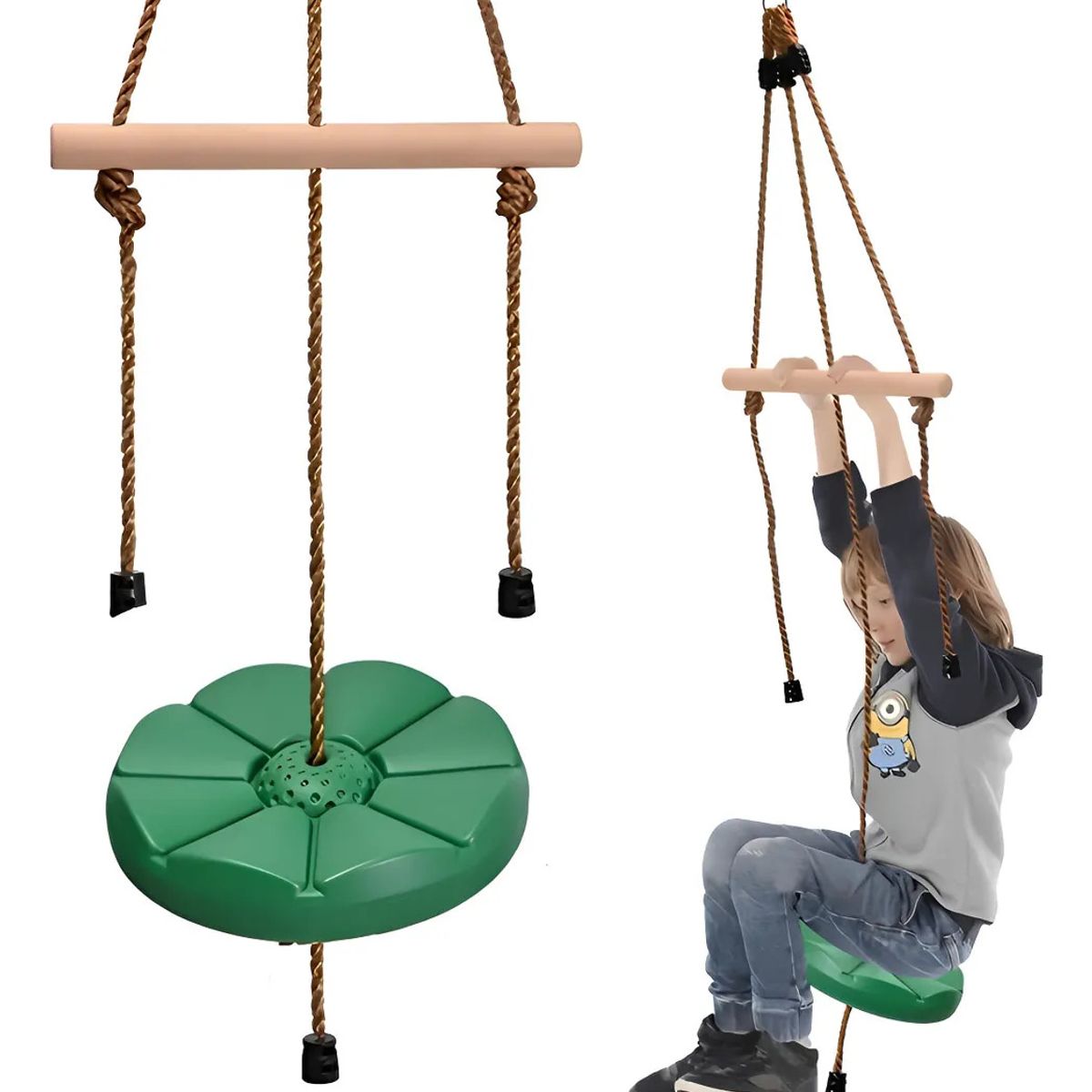 VIDA BUENAS - Columpio Mecedor De Escalada Multicolor Soporta Hasta 75 Kg