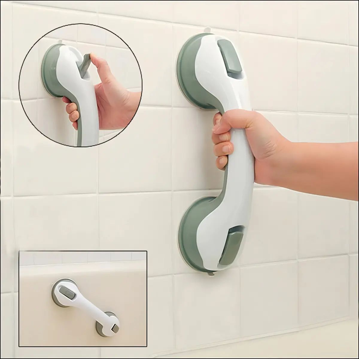 GENERICO - Agarradera Manilla Ducha Soporte Baño Seguridad Ventosa Sin Taladro