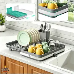 CHEFCHOICE - Secaplatos Acero Inoxidable Escurridor Secador Loza Extendible 51x36cm