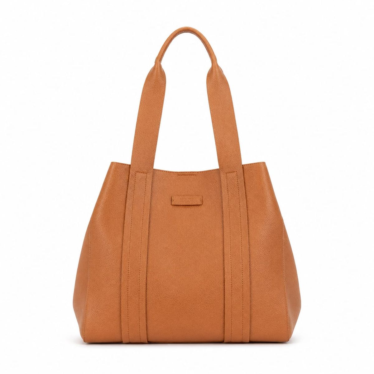 GENERICO - CARTERA SHOPPER HOMBRO CAFE CLARO CON ESTUCHE 50X32X15 CM