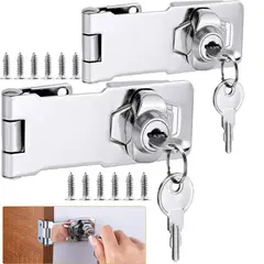KUANGYE - 2 paquetes de cerraduras con llave de 2.5 pulgadas con cerradura,para cajones, gabinetes y más