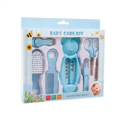 GENERICO - Set De Higiene Y Cuidado Para Bebe De 7 Piezas Kit Azul