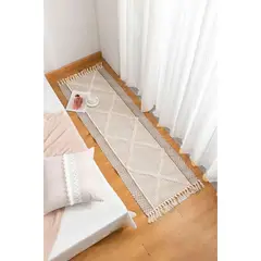 GENERICO - Alfombra De Lino y Algodón Con Diseño 60 x210