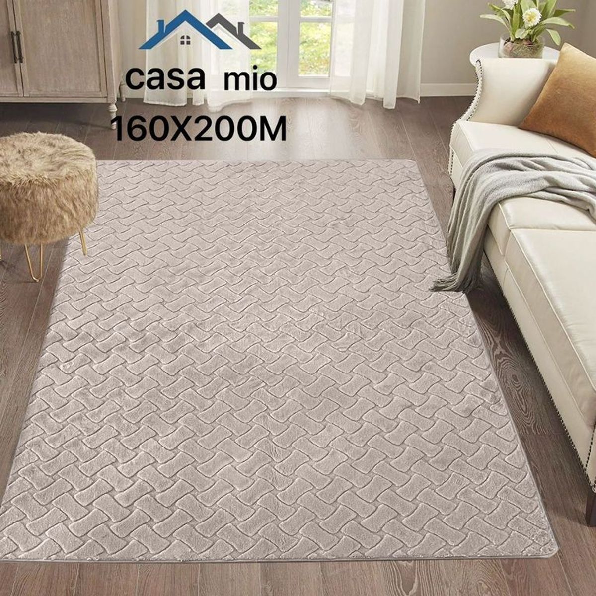GENERICO - Alfombra de Área Antideslizante Casa Mio160x200 cm