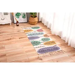 GENERICO - Alfombra De Lino y Algodón Con Diseño2 60 x150