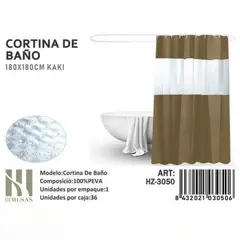 GENERICO - Cortina de Baño Impermeable 180x180Cm