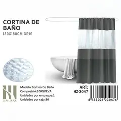 GENERICO - Cortina de Baño Impermeable 180x180Cm