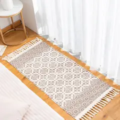 GENERICO - Alfombra De Lino y Algodón Con Diseño 10 60 x150