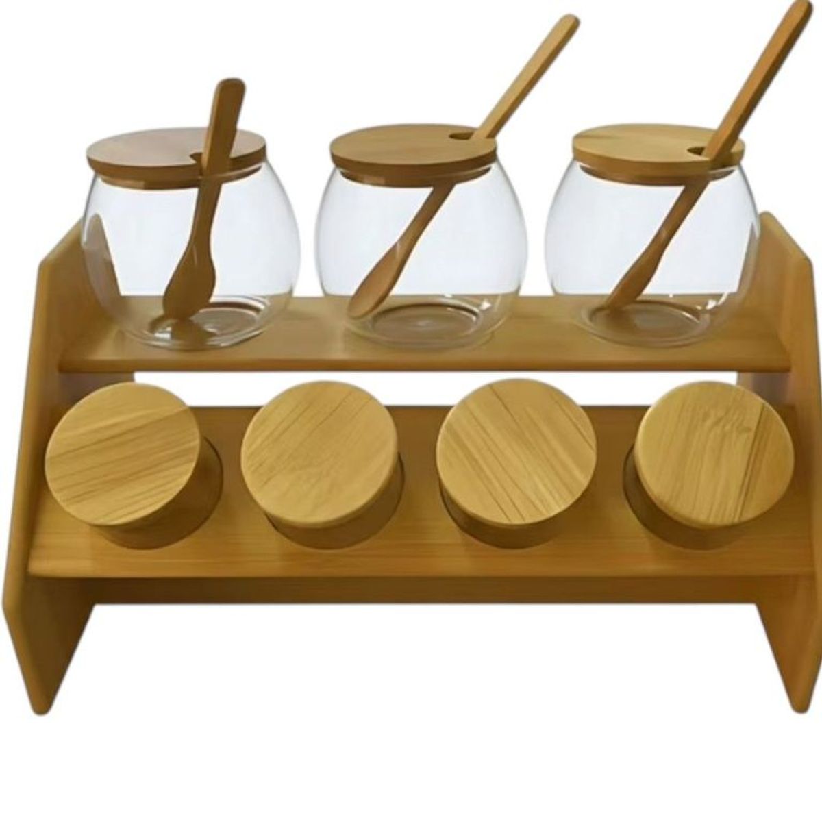 GENERICO - Juego Recipientes De Almacenamiento, Contenedor Con Soporte