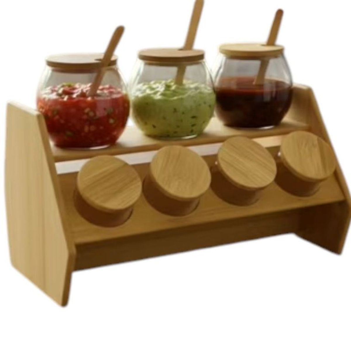GENERICO - Juego Recipientes De Almacenamiento, Contenedor Con Soporte