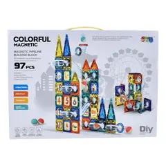 GENERICO - Bloques Magnéticos 97 Piezas Para Niños